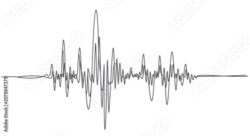 Obraz na płótnie Sound wave pattern on white background.