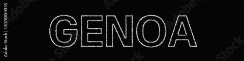 Foto Sketch monochrome Genoa text design element