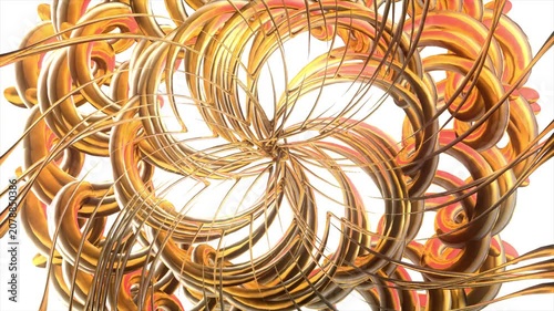 Gold Luxury Abstract Geometric 3D Lines Background