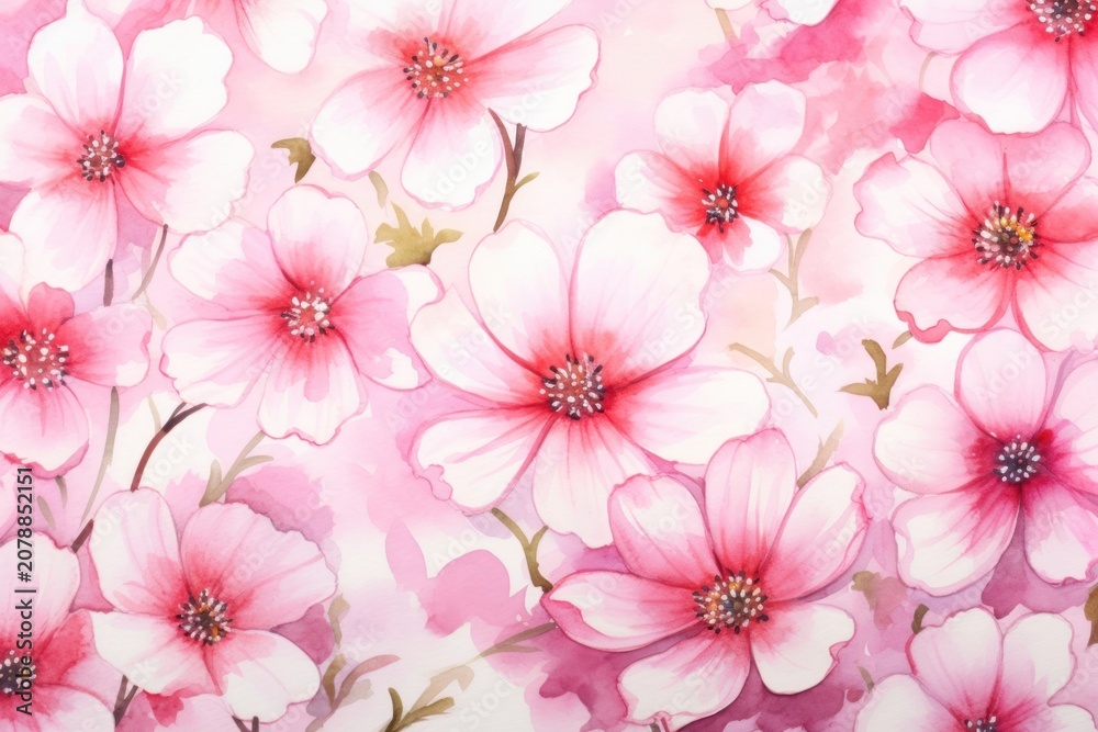 Fototapeta premium Pink flower backgrounds blossom.