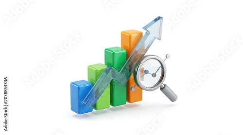 Business growth and financial analysis concept.