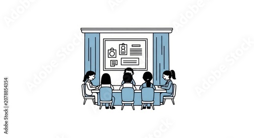 Business people in a meeting room.