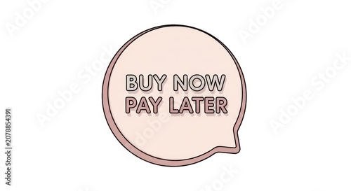 Buy now pay later shopping concept.
