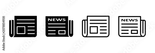 Fotografía Newspaper icon symbol for apps and websites