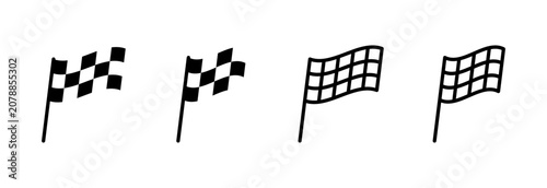 Racing flag icon symbol for apps and websites. race flag sign and symbol.Checkered racing flag icon