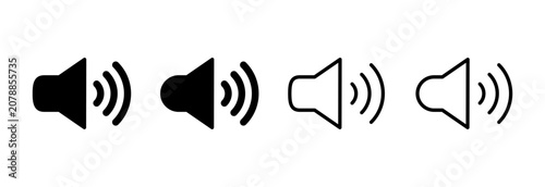 Schilderij op canvas Speaker icon symbol for apps and websites