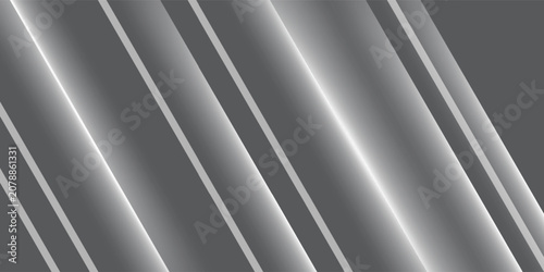 Abstract Metallic Silver Diagonal Gradient Stripes Background with Soft Glow Texture