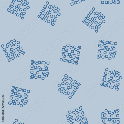 Quadro em tela affinity diagram ux ui design vector line seamless pattern affinity diagram ux u