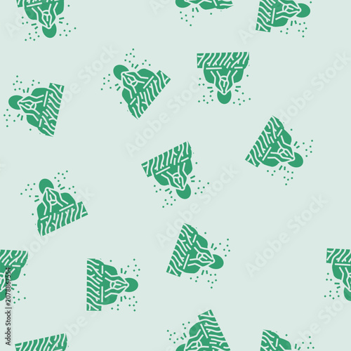 Tableau sur toile hay fever vector glyph seamless pattern hay fever sign illustration
