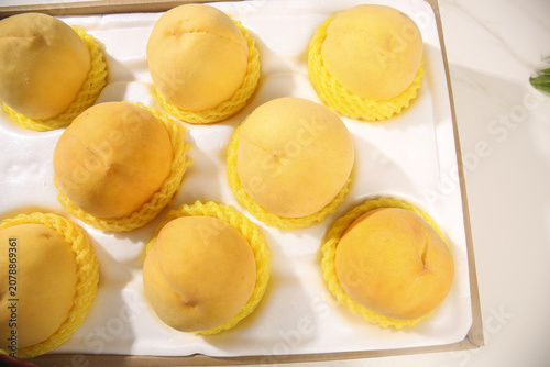 Fresh Yellow Peach Macarons Studio Food Photography Still Life Arrangement
