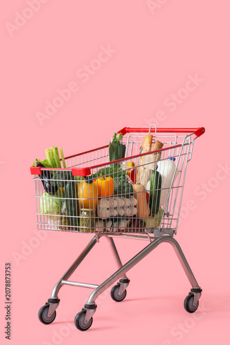 Shopping cart with differen...