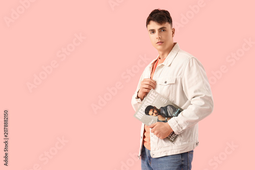 Handsome young man with fas...