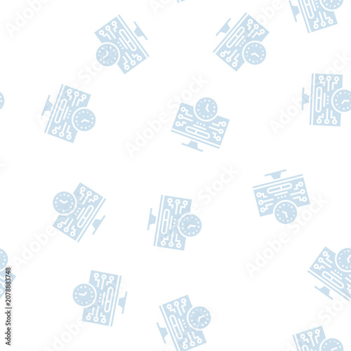 Obraz na plátně shareware upload vector glyph seamless pattern shareware upload sign illustratio