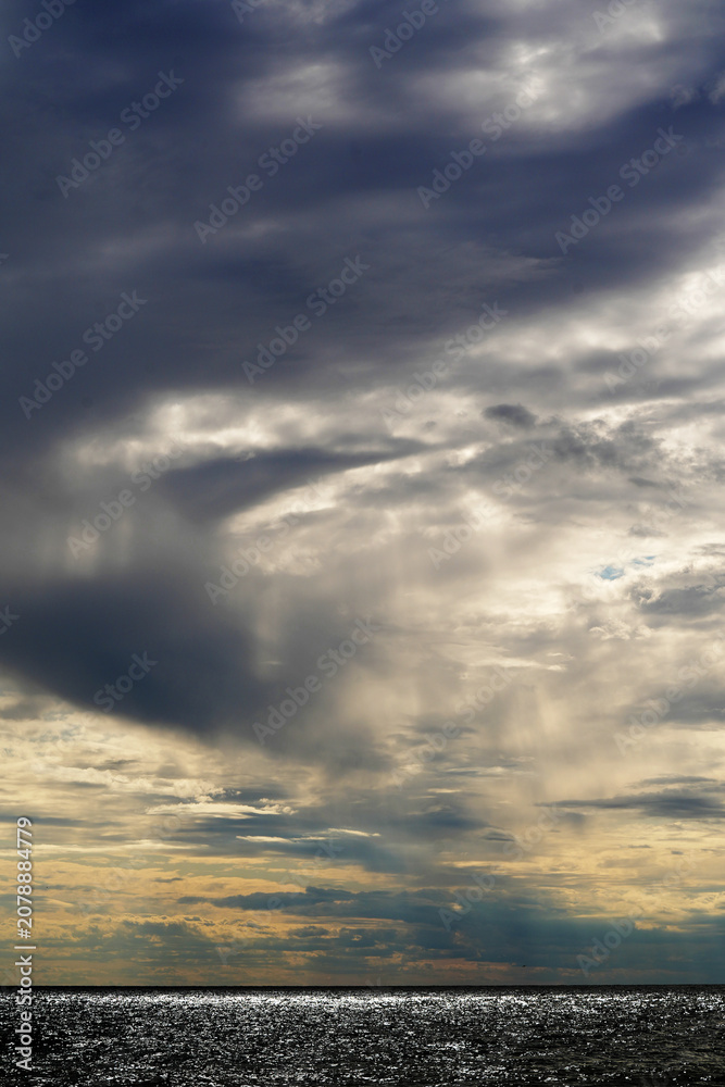 Fototapeta premium Seashore and clouds in summer