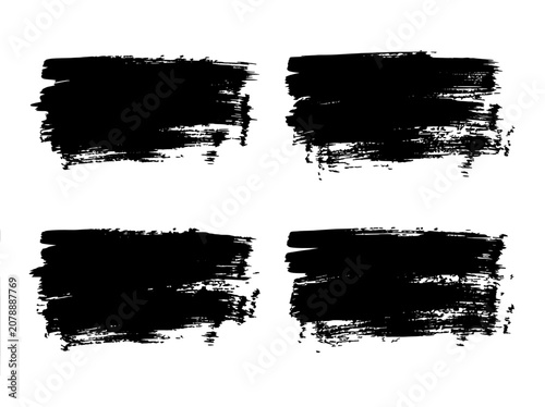 Brush strokes forming abstract shapes on white background featuring art, painting, texture with creative and design elements for illustration, vector projects, clean
