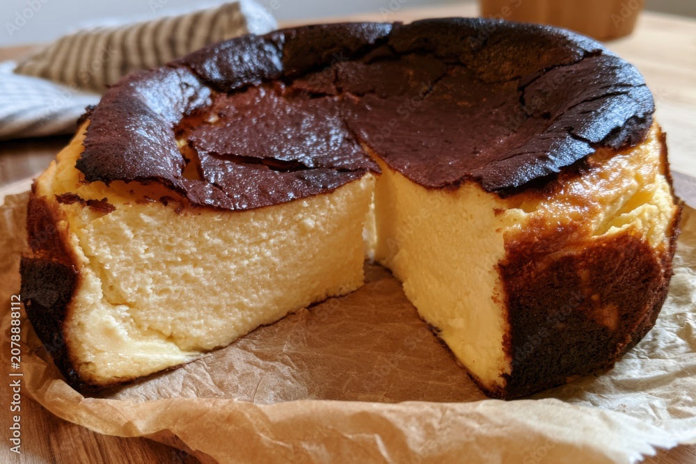 Fototapeta premium San Sebastian Basque Cheesecake