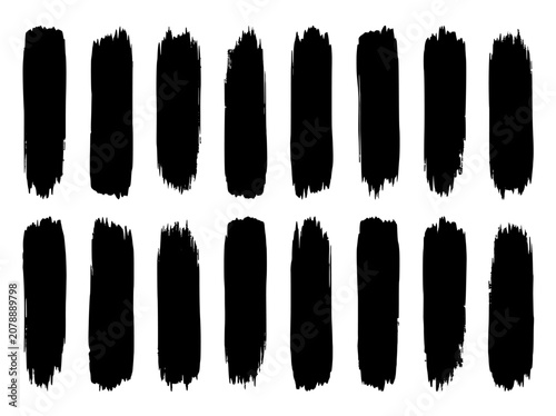 Brush strokes forming a graphic background with a textured, artistic design featuring texture, abstract, black with vector and illustration elements for creative