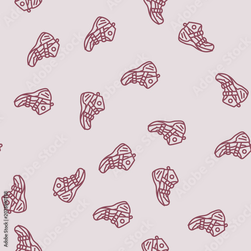 Canvastavla canyoneering shoes footwear tourism vector line seamless pattern canyoneering sh
