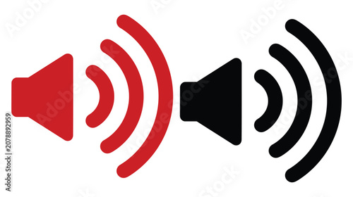 Speaker icon glyph dark minimalist design for audio and sound