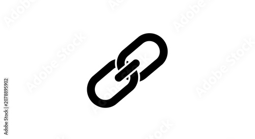 Photos Interlocked Chain Links Silhouette Against White Background