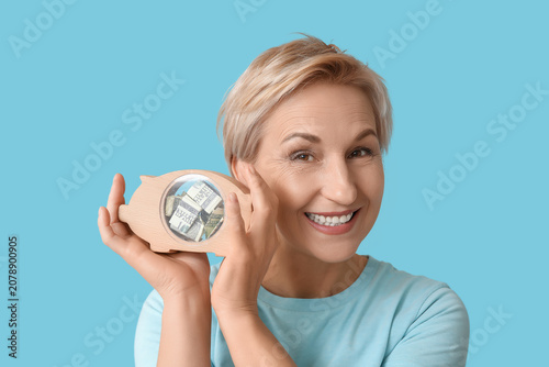 Beautiful mature woman with...