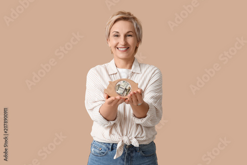 Beautiful mature woman with...