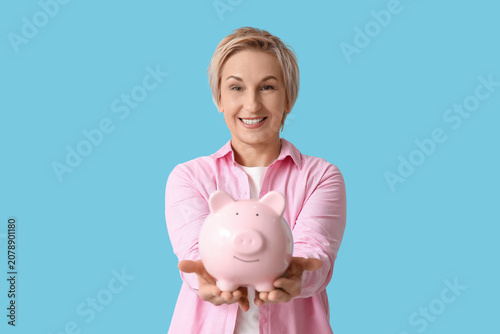 Beautiful mature woman with...