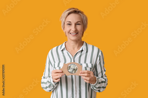 Beautiful mature woman with...