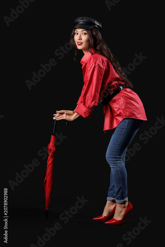 Beautiful young happy Asian...
