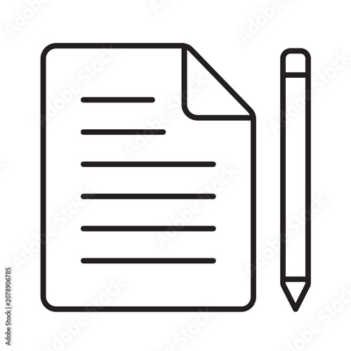 Content Creation Document and Pencil Icon