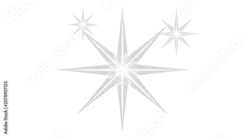 Simple Grey Star Shape Illustration | Modern Geometric Star Pattern