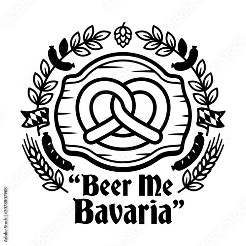 Beer Me Bavaria Pretzel Wreath