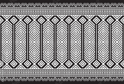 Cuadro en lienzo Ikat geometric folklore ornament