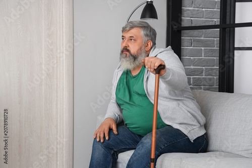 Portrait of sad senior man ...