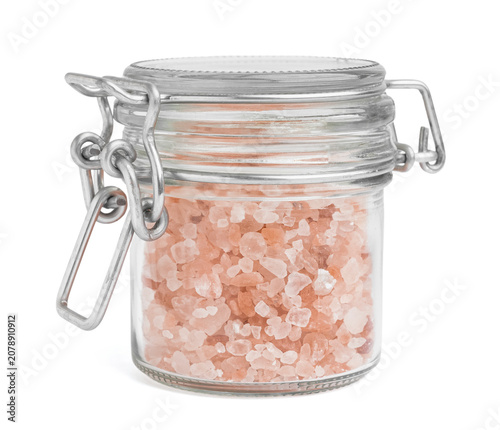 Jar with Himalayan pink sal...