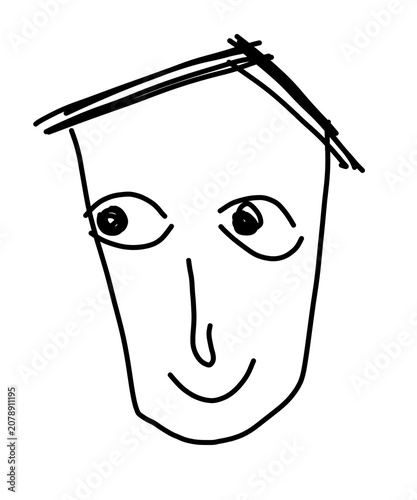 cartoon face of a man
