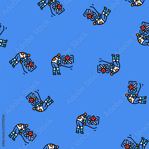 Photography shootout ice hockey sport vector seamless pattern shootout ice hockey sport sign