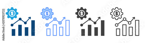 Photos Business Development Multi Style Icon Set Vector Collection