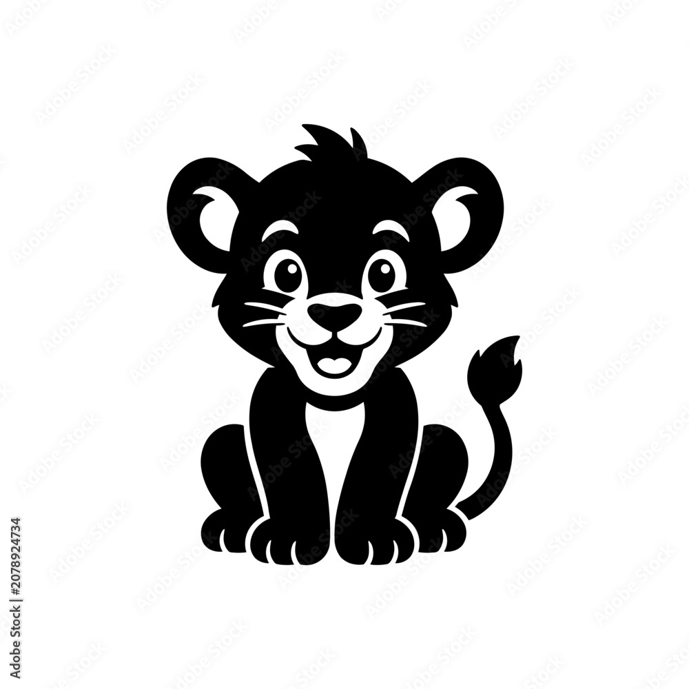 Obraz premium Lion Cub Icon