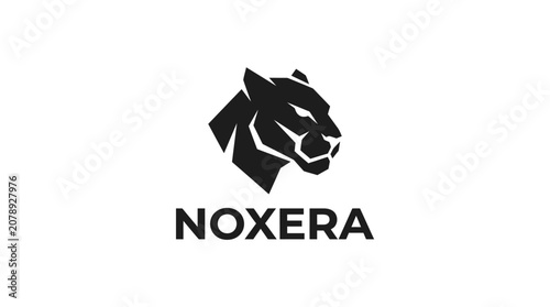 Tableau sur toile Black Panther Logo Noxera Brand Symbol.