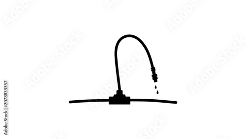 Photos Drip Irrigation System , black isolated vector silhouette