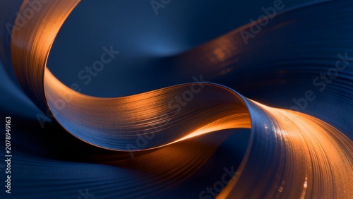 Abstract flowing ribbon design