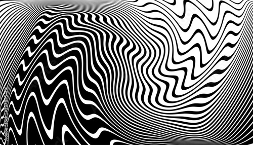 Black and White Wavy Lines ...