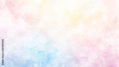 Fantasy smooth light pink, purple shades and blue watercolor paper textured illustration for grunge design, vintage card, templates. Pastel ink colors wet effect hand drawn canvas aquarelle background
