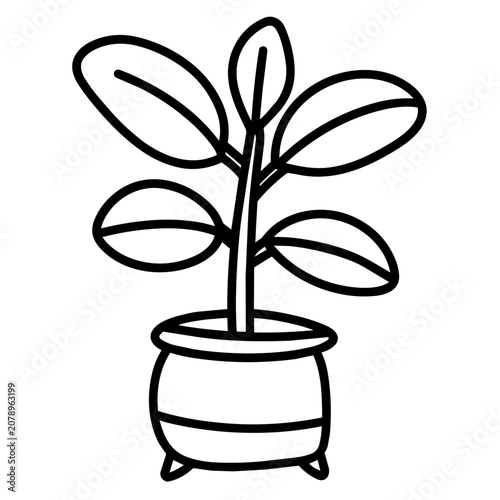 Foto air purifying house plant for health breathing concept