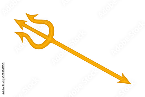 Bild auf Leinwand Golden poseidon trident