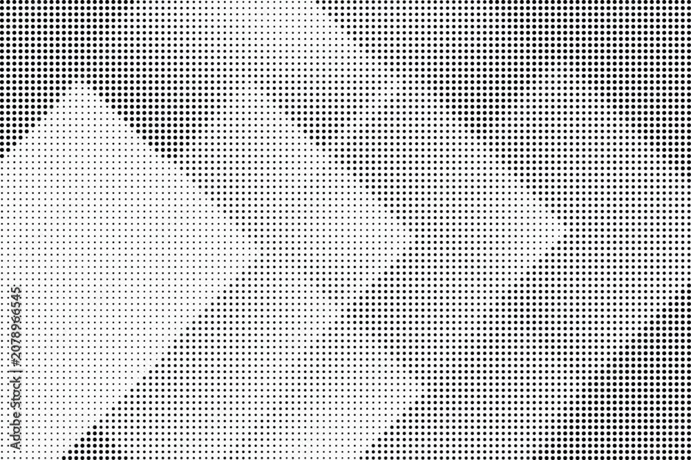 Fototapeta premium Black and white halftone dots pattern background isolated on transparent background, Vector, illustration