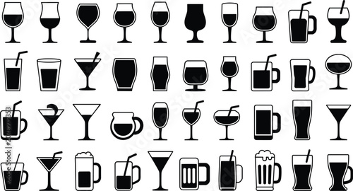 Cuadro en lienzo Black and white of various household and household kitchenware tools furniture c