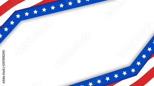 Vibrant American Flag Border Background for Patriotic Family Day Events.