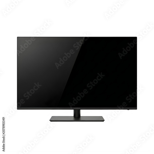 Modern flat screen monitor on black stand